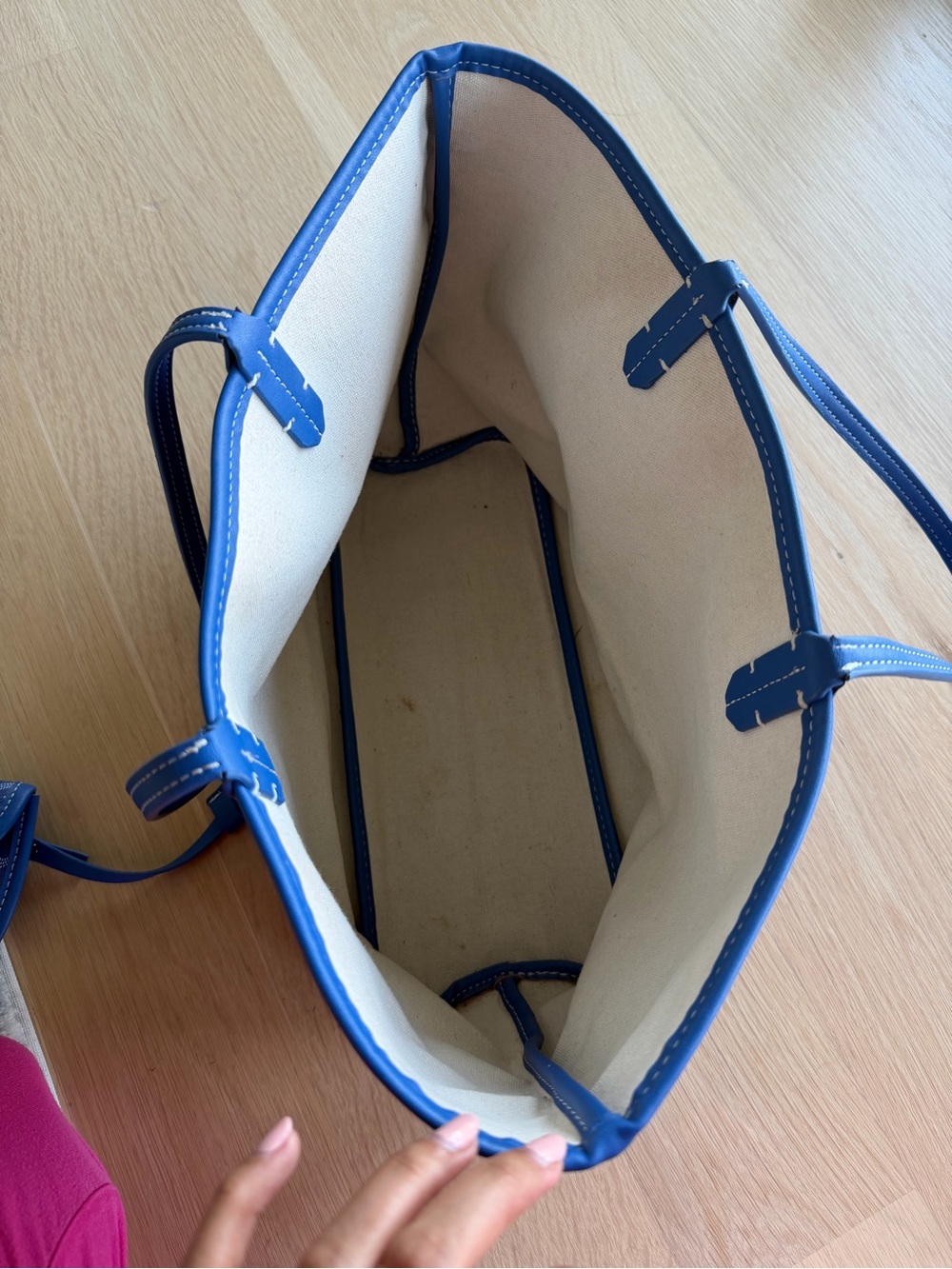 Blue Patterned Tote Bag - Picture 8 of 9